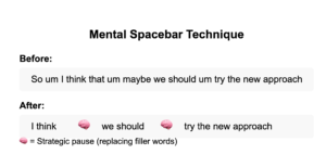 how to stop saying umm with mental spacebars